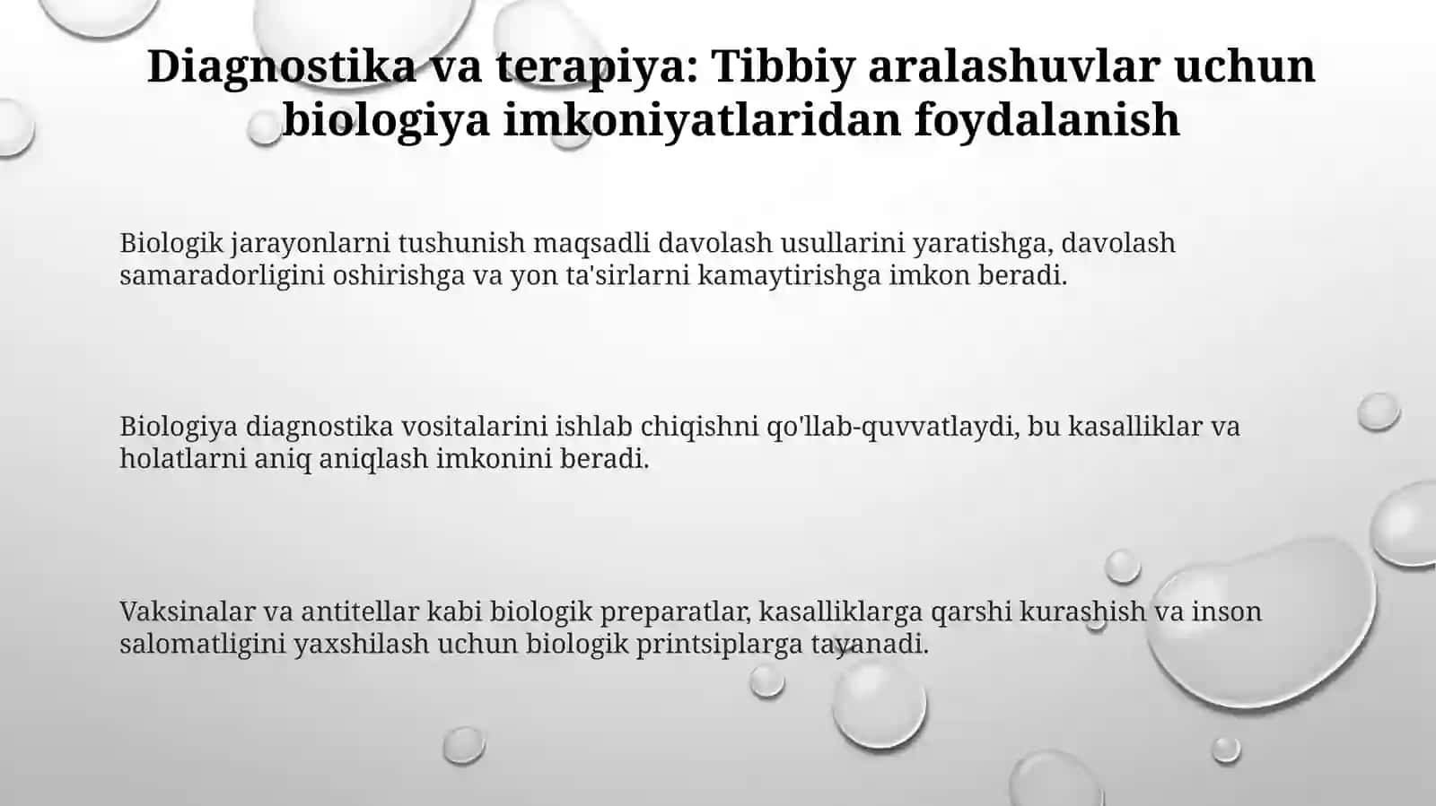 Tibbiyotda biologiya o‘rni 3