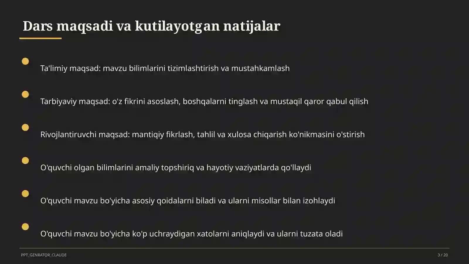 Insho yozish metodikasi: esse va maqola (11-sinf) 3