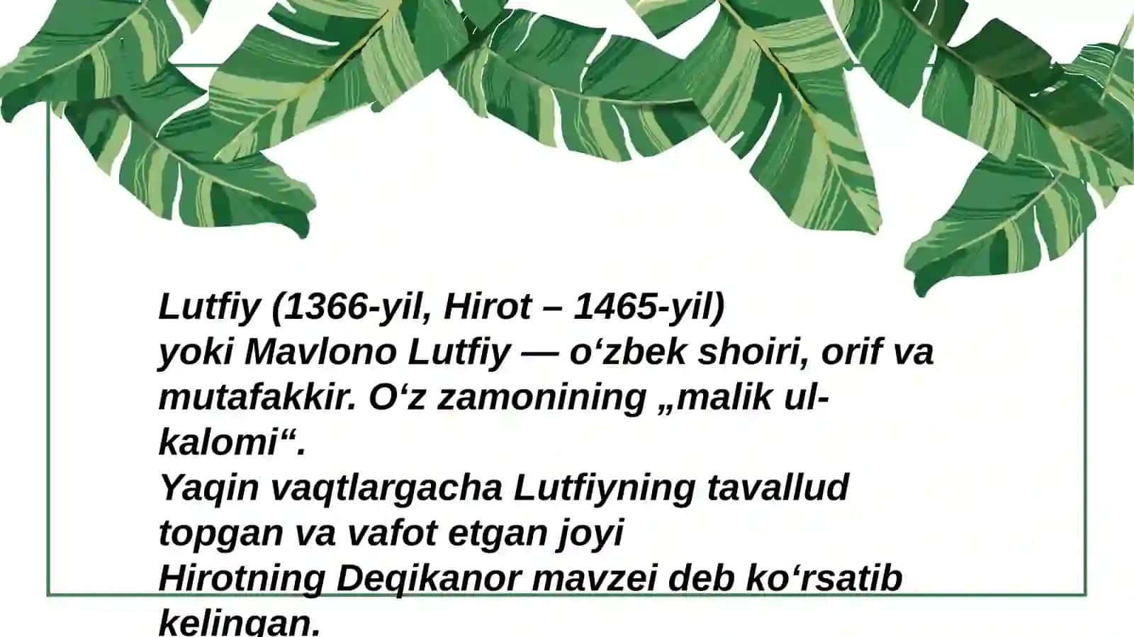 Lutfiy va Haydar Xorazmiy ijodi 3