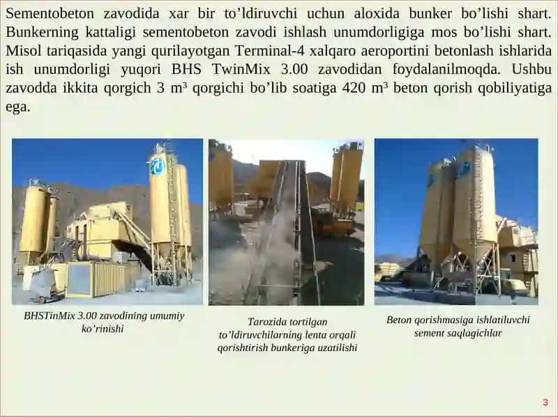 Beton qorishmasini tayyorlash GOST 7473-2010 buyicha quyidagi tartibda tayyorlanadi 3