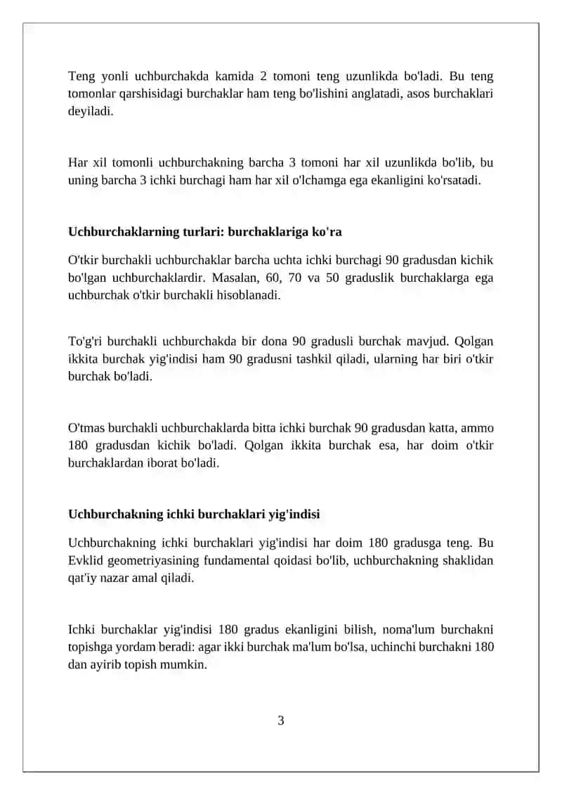 Uchburchaklar 3