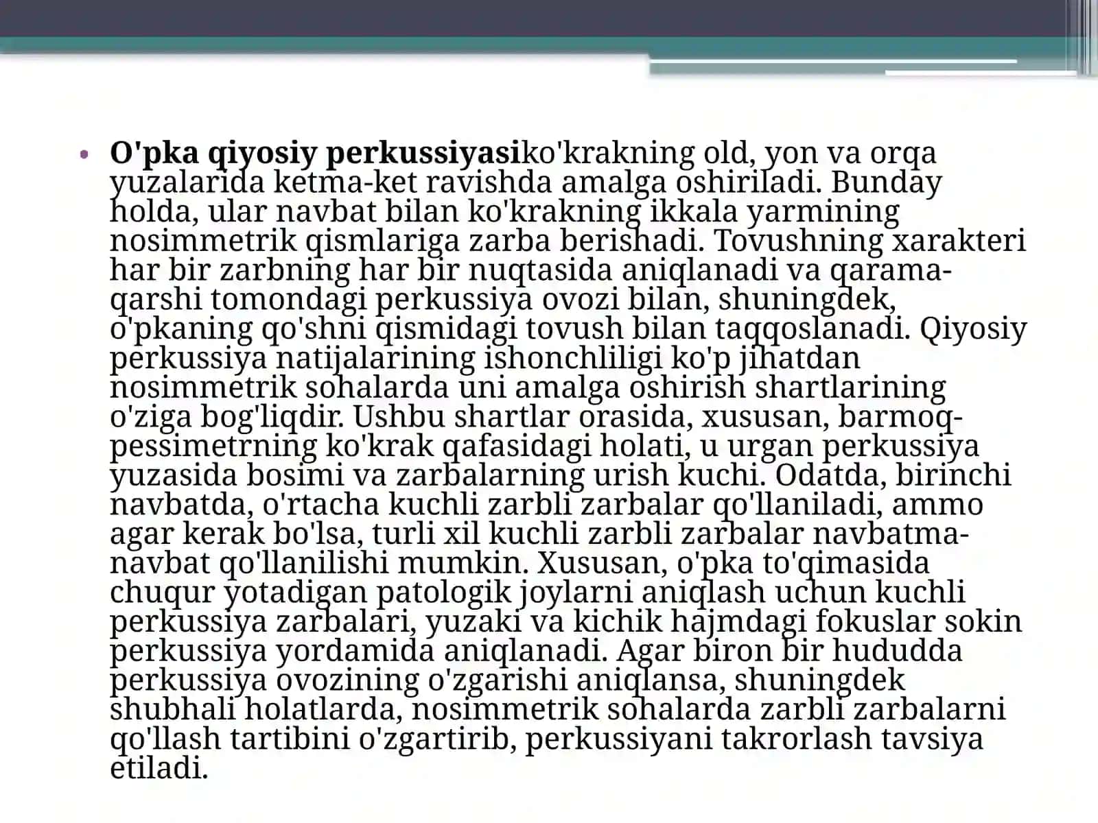 O’pka perkussiyasi 3