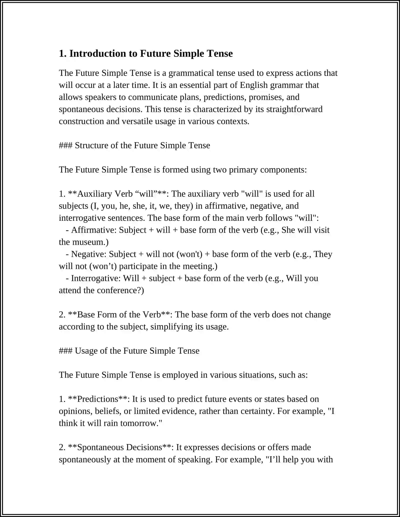 Future Simple Tense 3