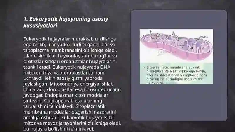 Eukariot hujayraning tuzilishi va funksiyasi 3