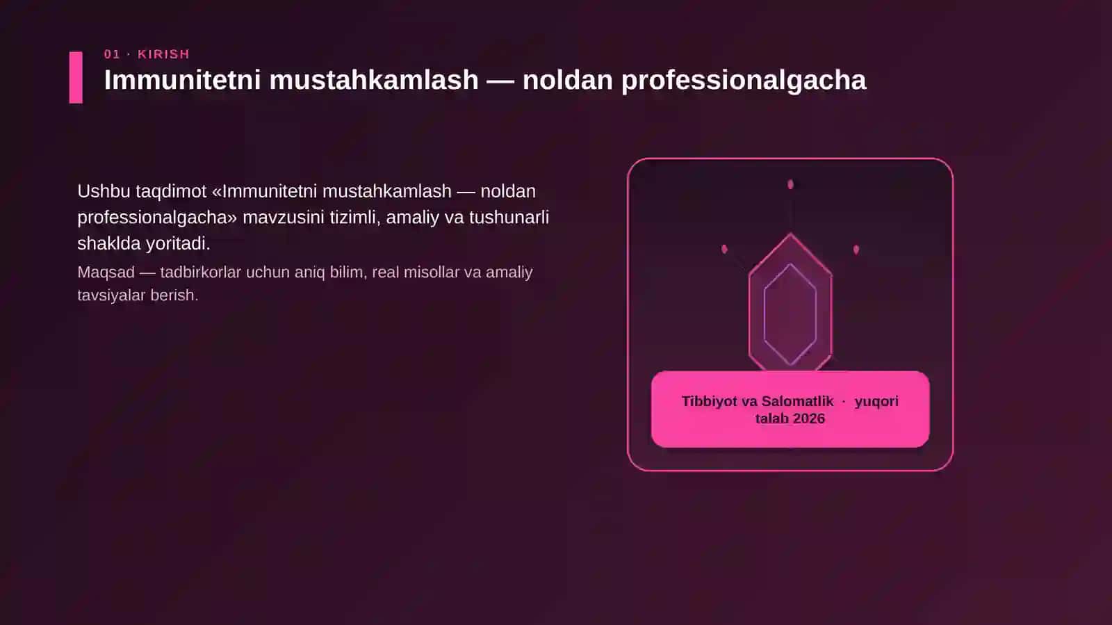 Immunitetni mustahkamlash — noldan professionalgacha 3