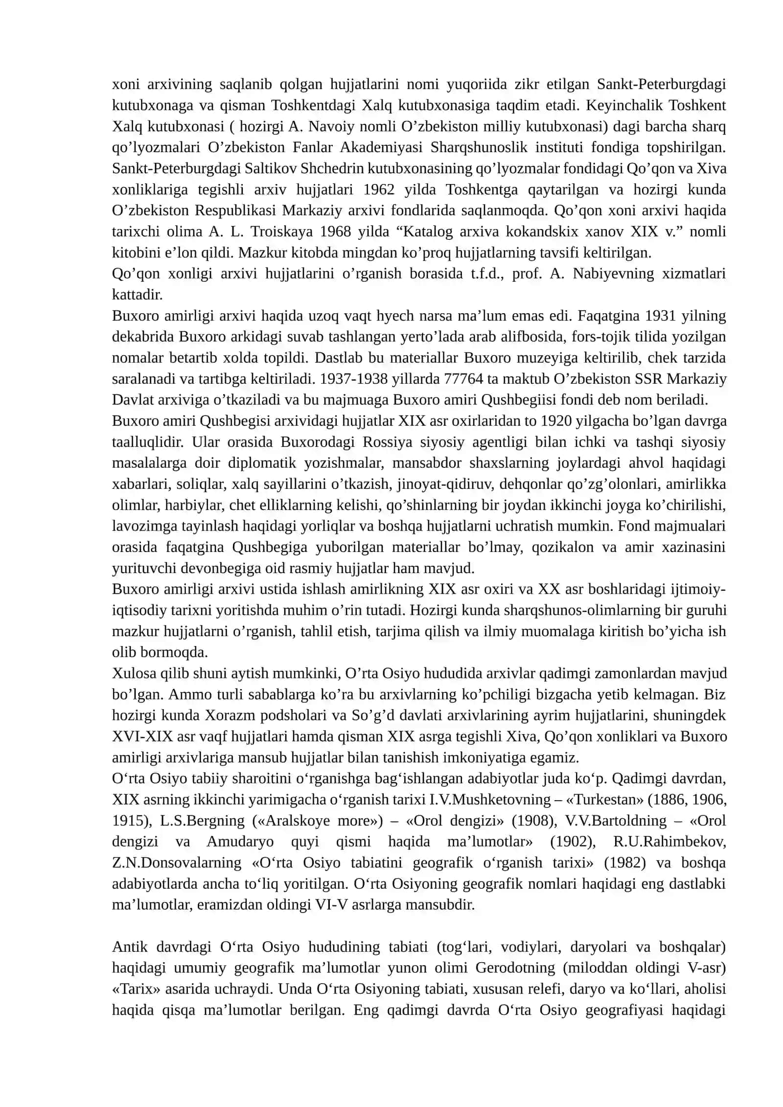 O’rta Osiyoda eng qadimgiarxivlarning vujudga kelishi 3