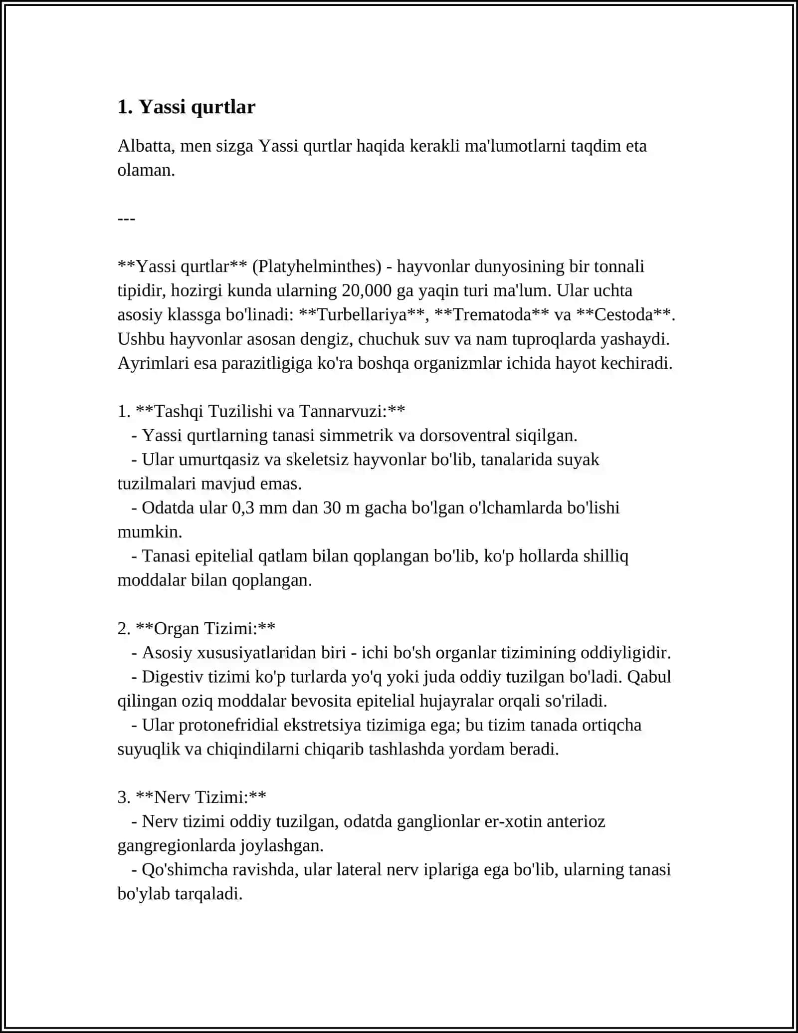 Yassi qurtlar 3