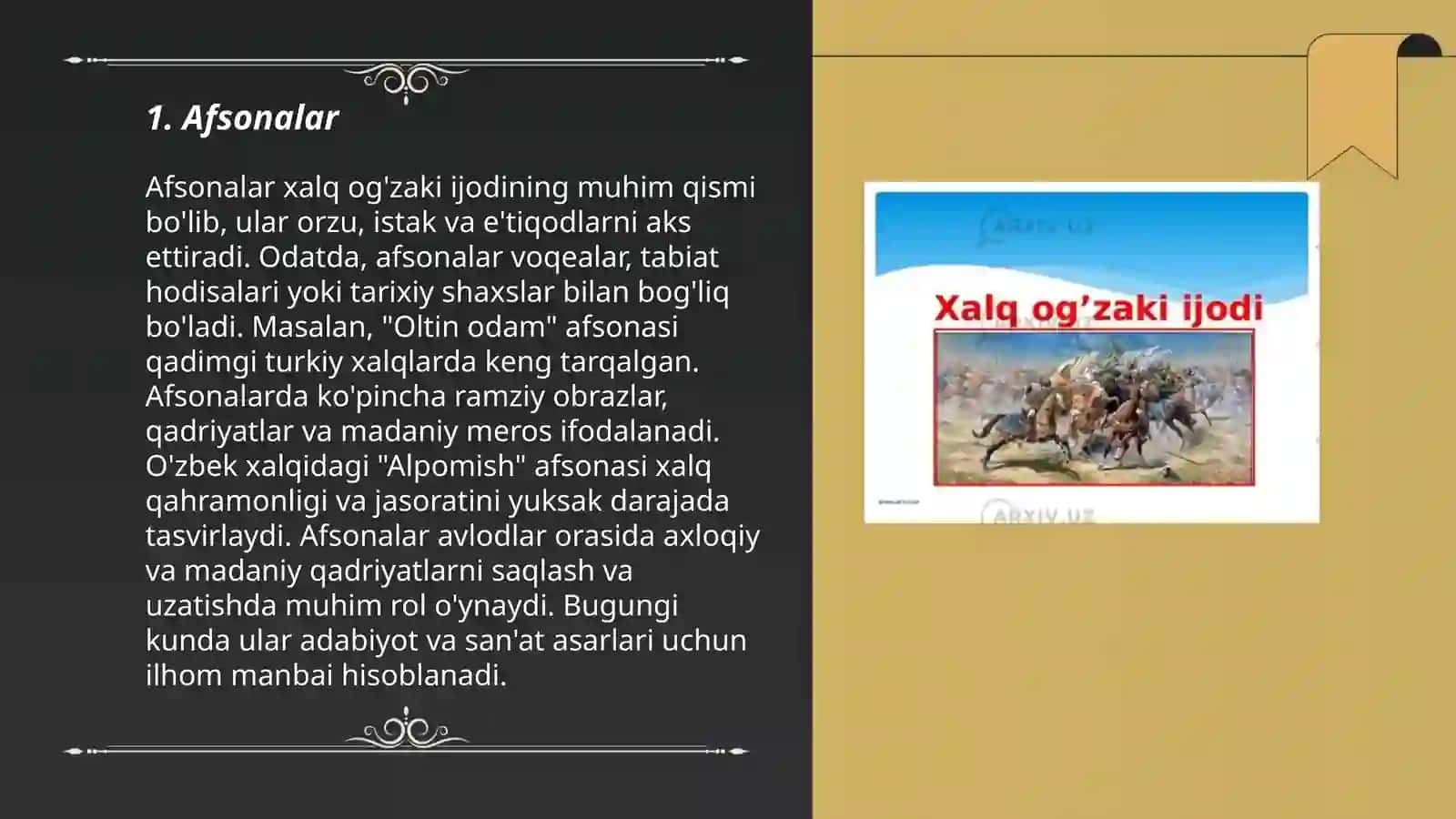 Xalq og'zaki ijodi janrlari 3