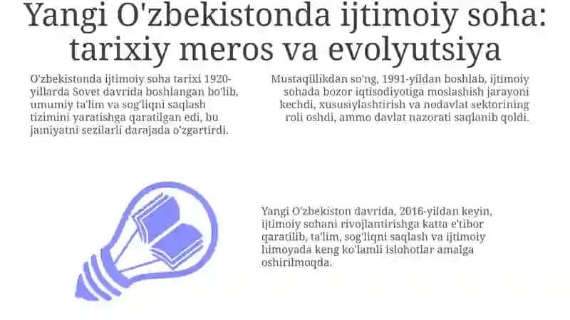 Yangi O‘zbekistonda ijtimoiy sohaga bo‘lgan zamonaviy munosabat. 3