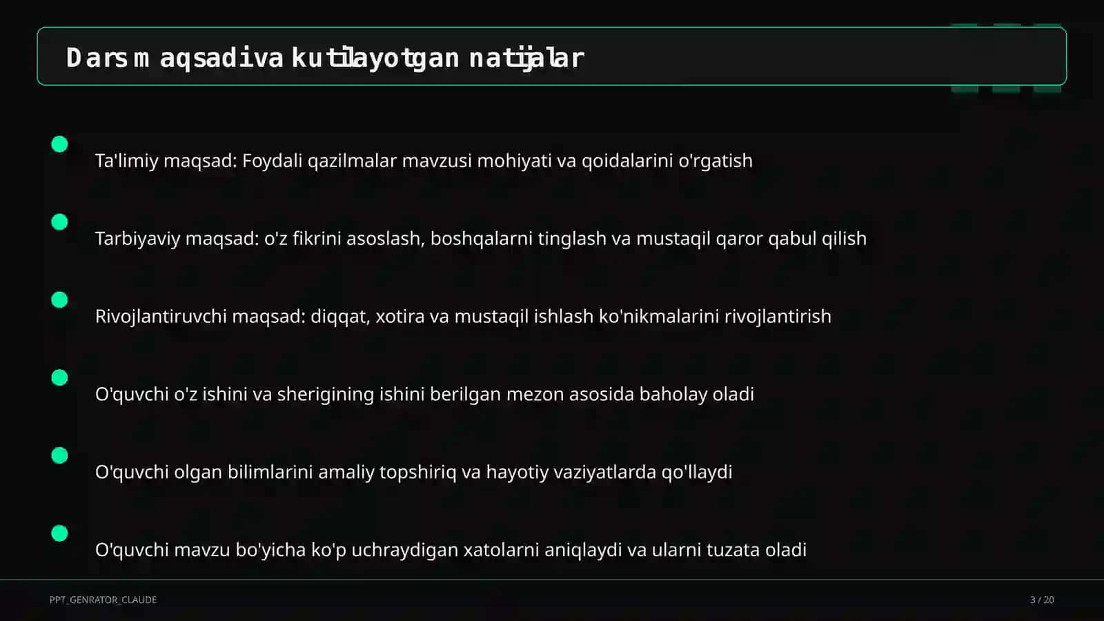 Foydali qazilmalar (3-sinf) 3