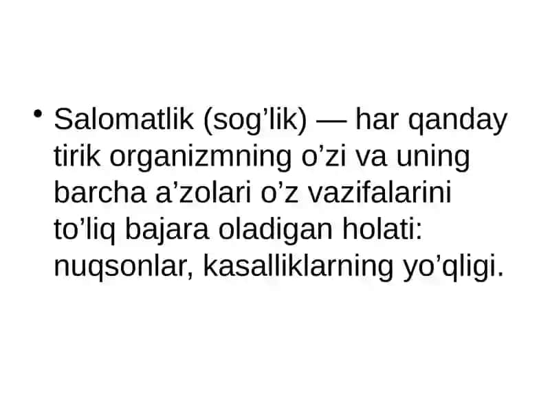 Salomatlik ta’rifi 3