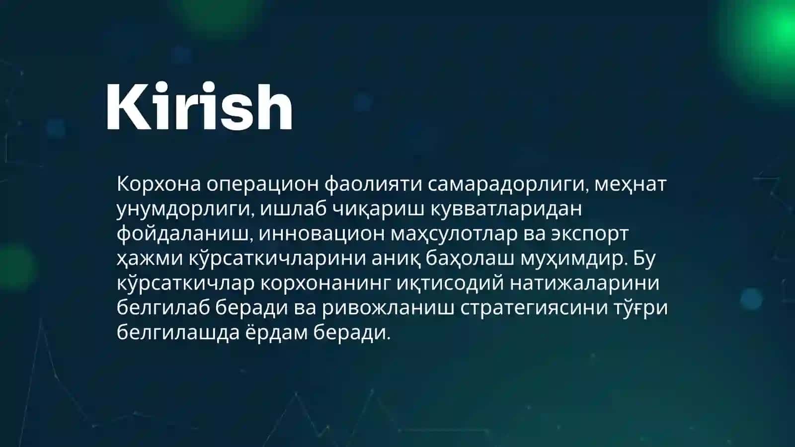 Операцион самарадорликни баҳолаш 3