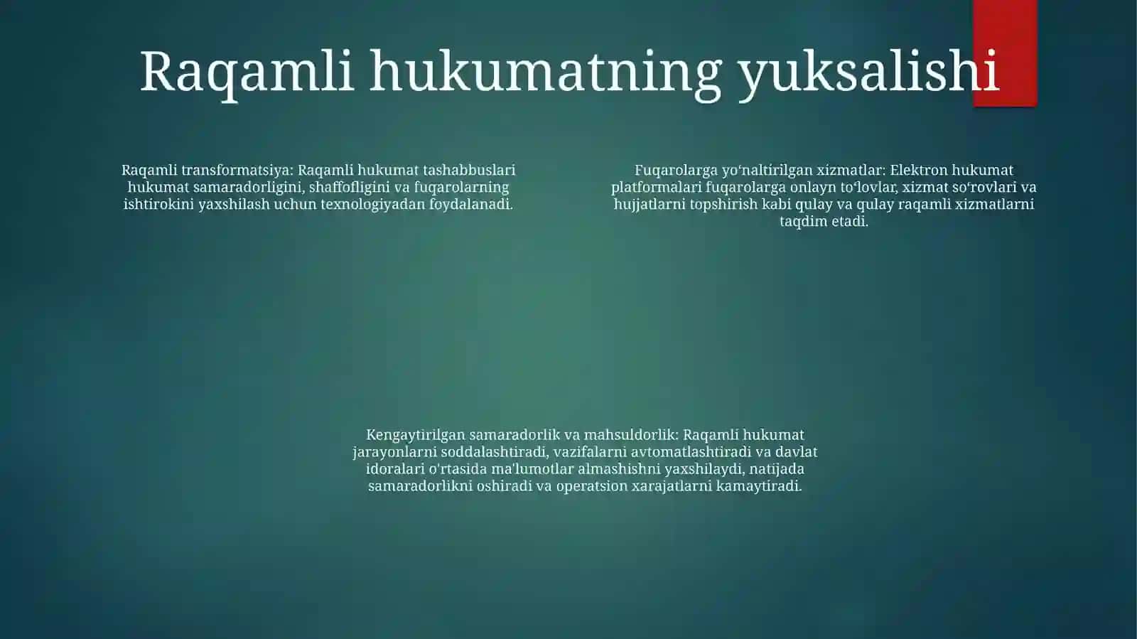 Davlat Boshqaruvida Rqamli Texnologiyalarini Rivojlantirish 3