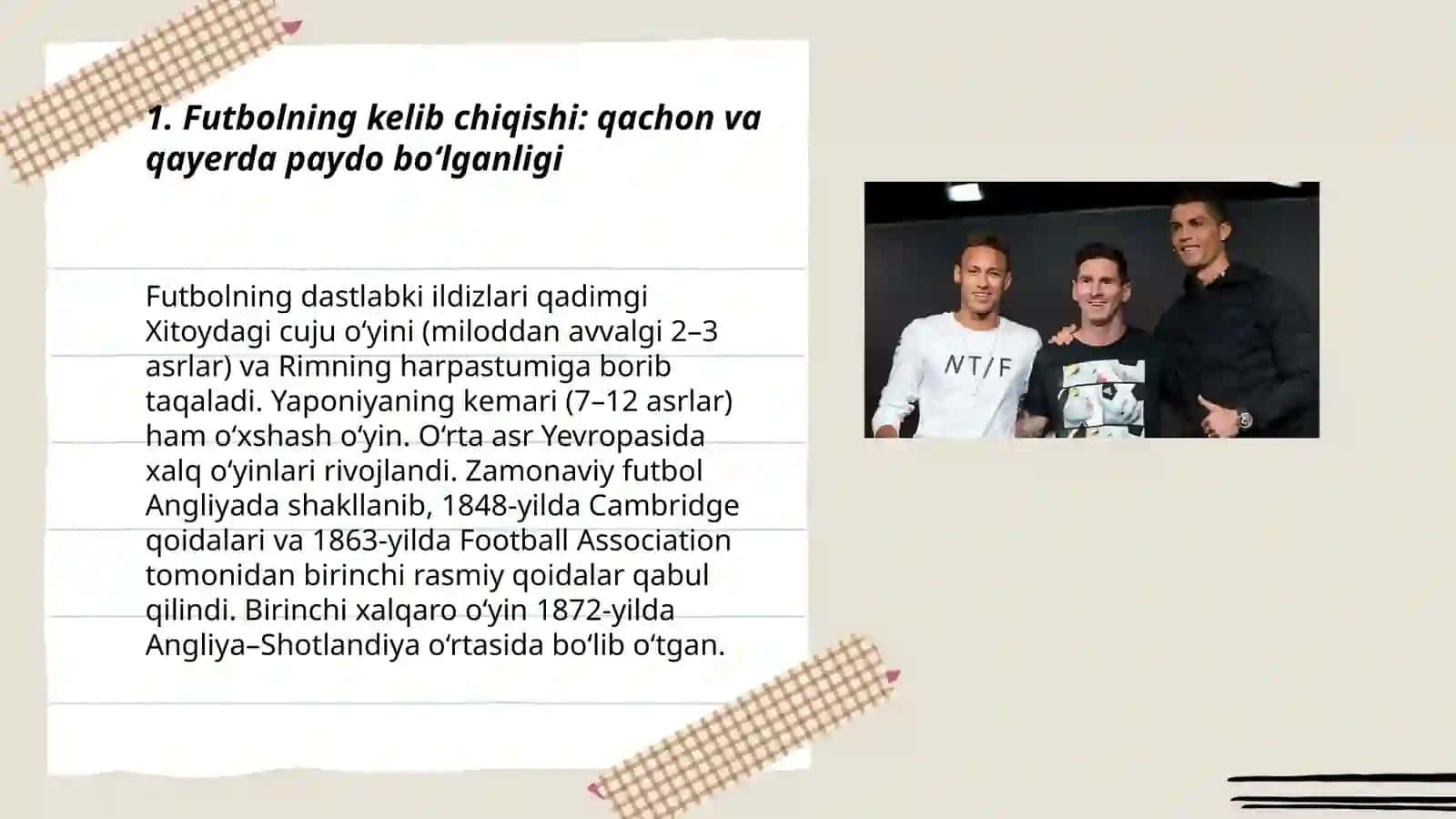 Futbol - uning qachon va qayerda 3