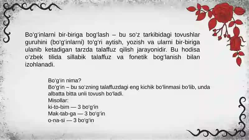 Bo'g'inlarni bir-biriga bog'lash 3