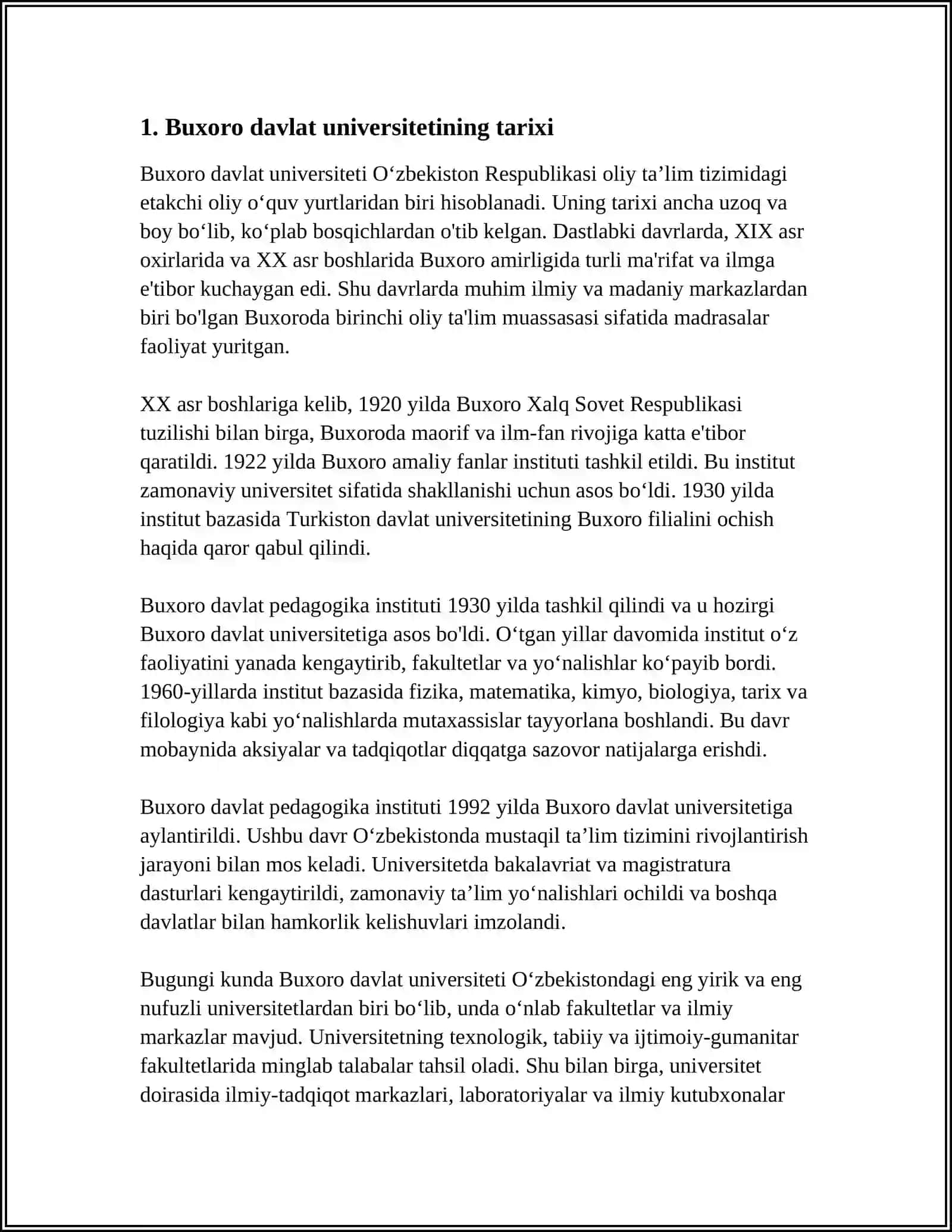 Buxoro Davlat Universiteti Tarixi 3