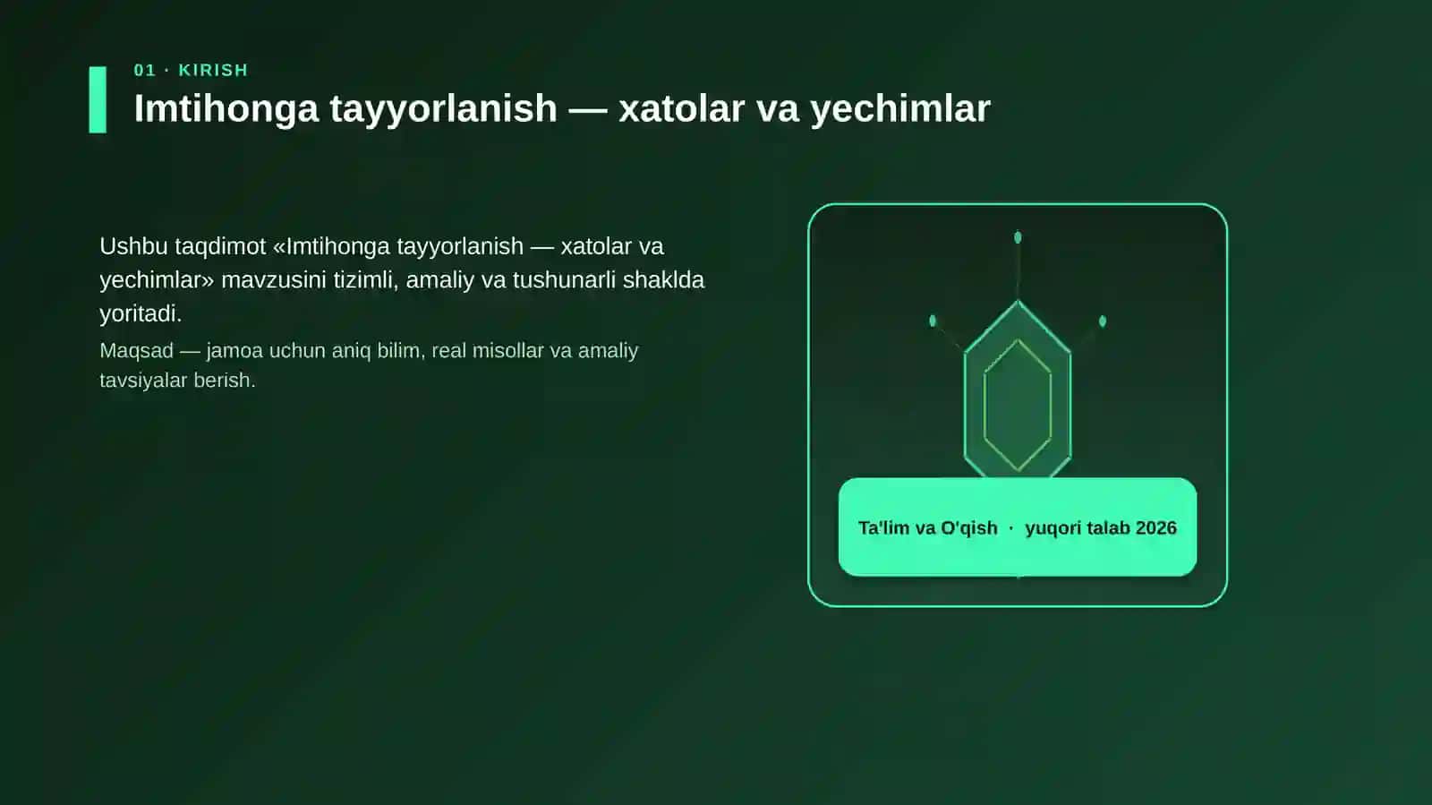 Imtihonga tayyorlanish — xatolar va yechimlar 3