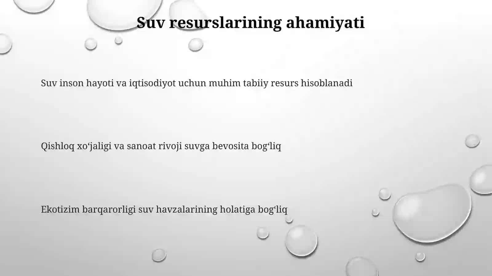 O‘zbekistondasuv havzalarininghozirgiholati.Mintaqaviysyvmuammolarivauningoldiniolishmasalalari 3