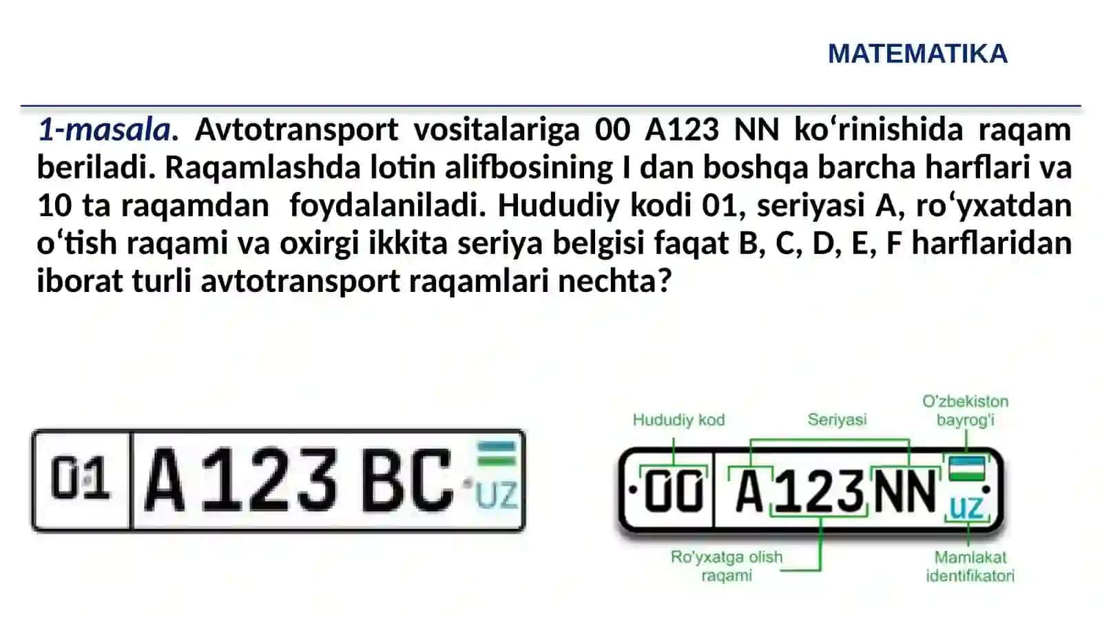 Takrorlanadigan lashlar, o‘rinlashtirishlar va o‘rin almashtirishlar (amaliy mashg‘ulot) 3