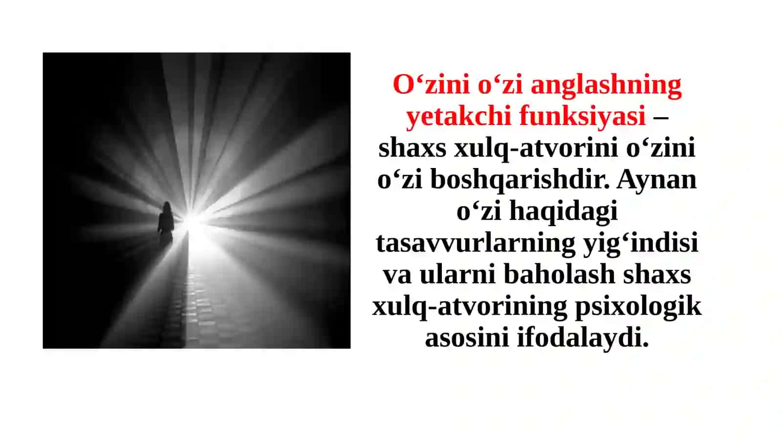SHAXSNI O‘ZINI O‘ZI ANGLASHI 3