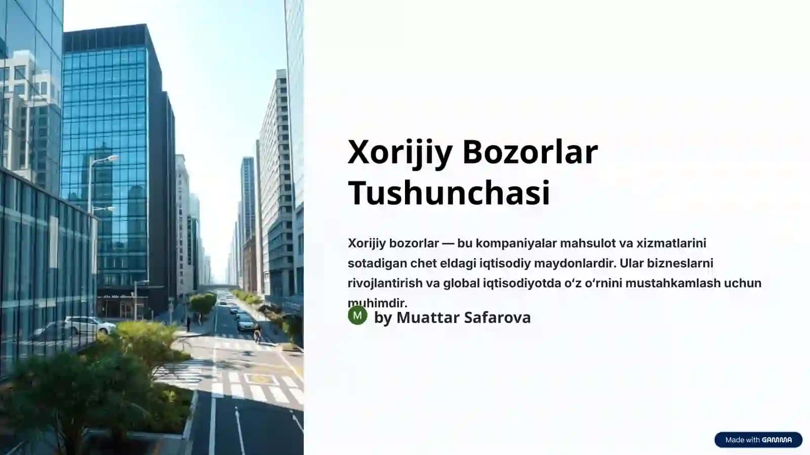 Xorijiy Bozorlar Tahlili 3