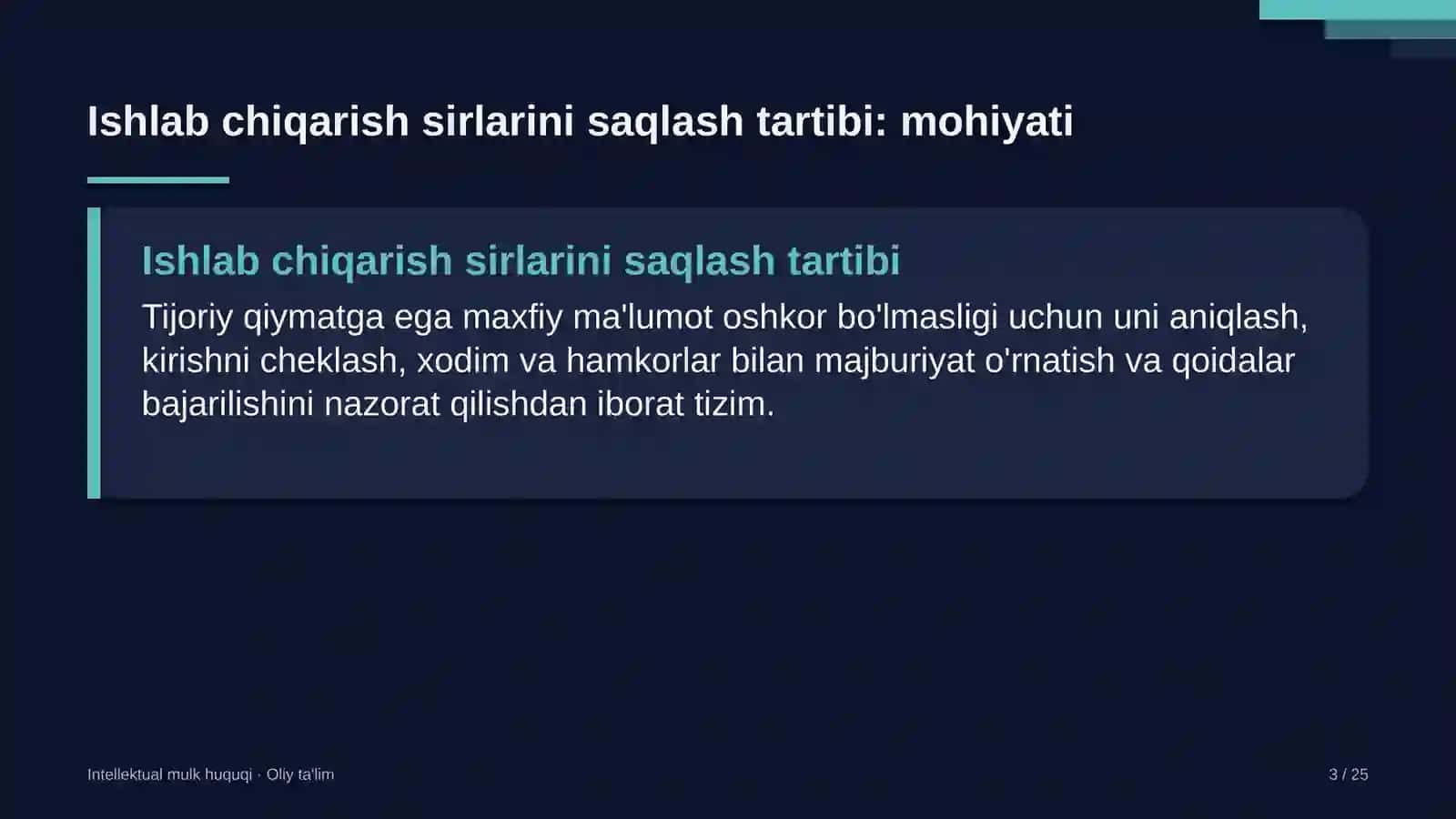 Charm-poyabzal sanoatida ishlab chiqarish sirlarini saqlash tartibi 3