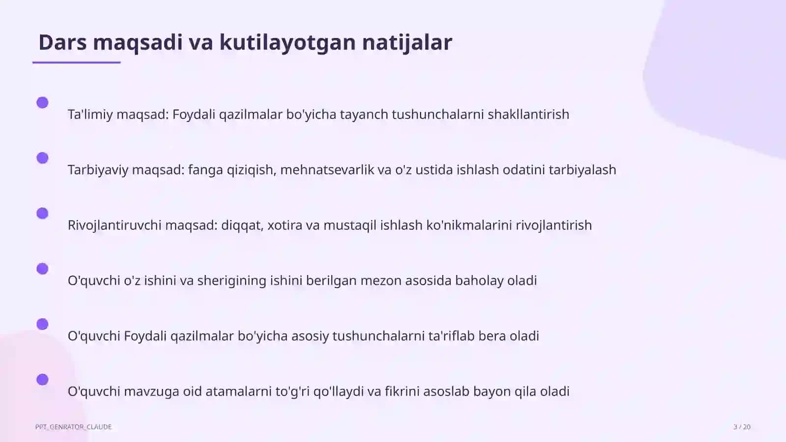 Foydali qazilmalar (3-sinf) 3