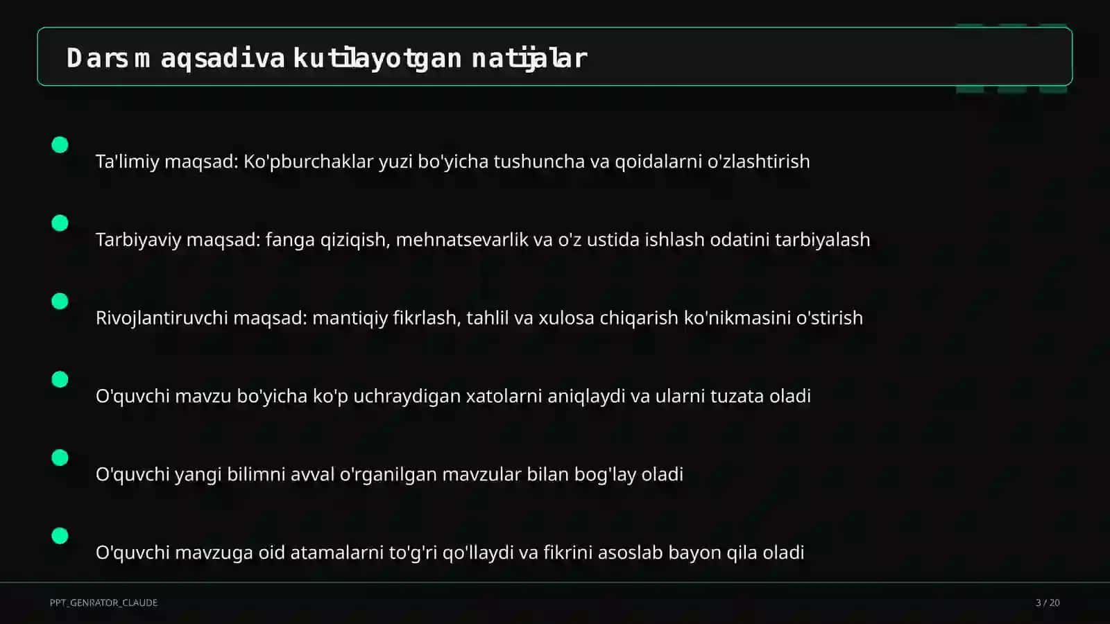 Ko'pburchaklar yuzi (8-sinf) 3