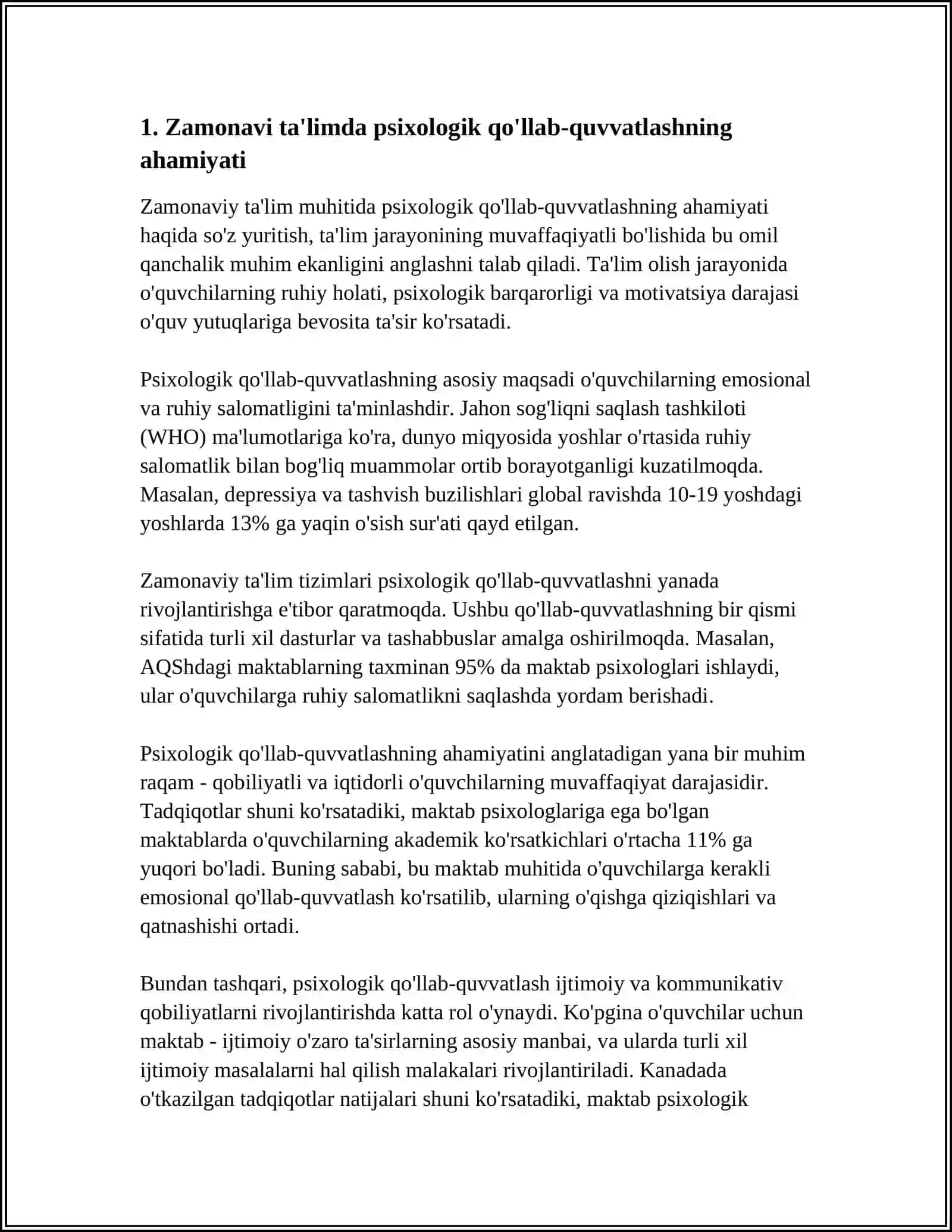 ZAMONAVIY TA‘LIMDA PSIXOLOGIK - PEDAGOGIK QO‘LLAB QUVVATLASHLARNI RIVOJLANTIRISH 3
