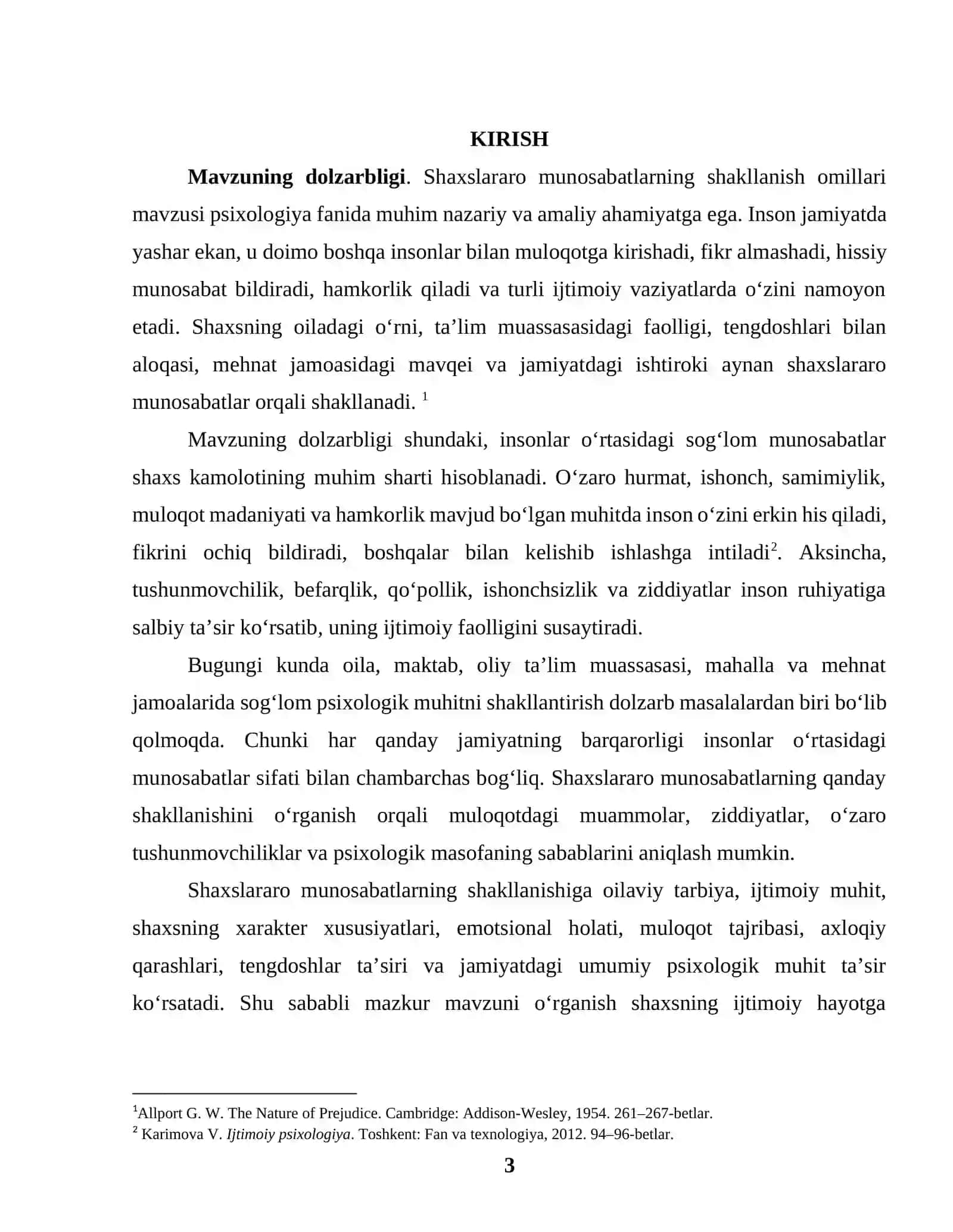 SHAXSLARARO MUNOSABATLARNING SHAKLLANISH OMILLARI 3
