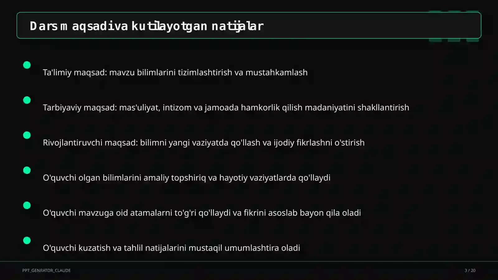 Sinf soati va tarbiyaviy tadbirlar 3