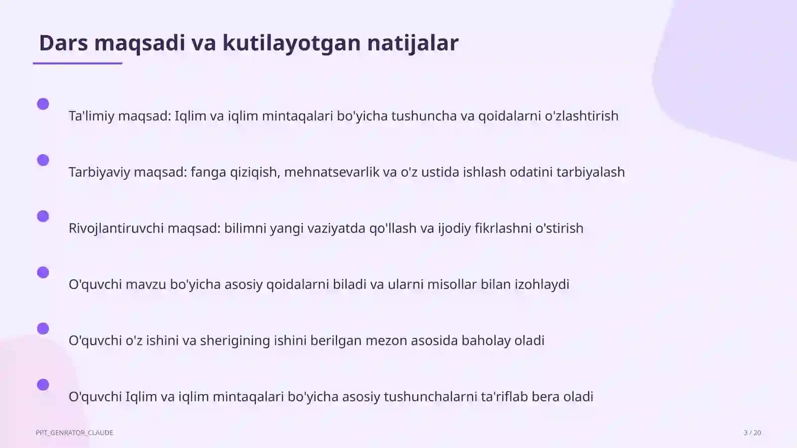 Iqlim va iqlim mintaqalari (6-sinf) 3