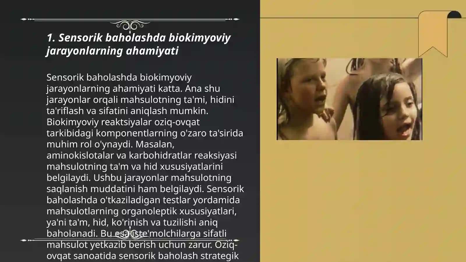 Sensorik baholashda biokimyoviy jarayonlar va ruhiy omillarning ta'siri 3