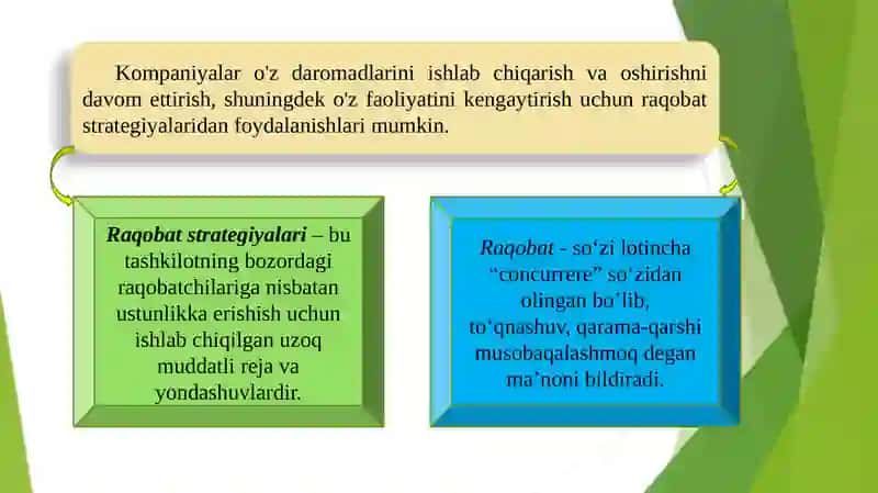 Raqobatli strategiyalar 3