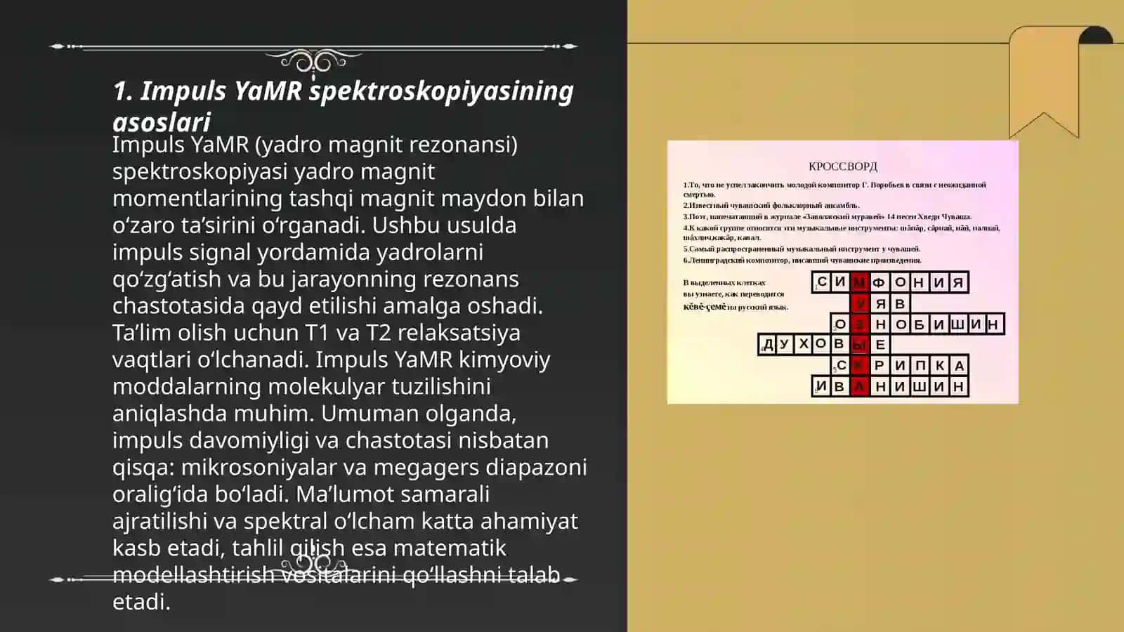 Impuls bilan qo‘zg‘atiladigan YaMR spektroskopiya 3