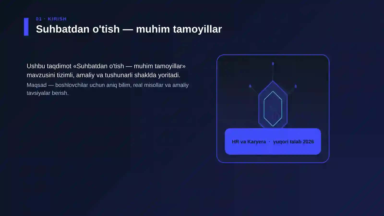 Suhbatdan o'tish — muhim tamoyillar 3