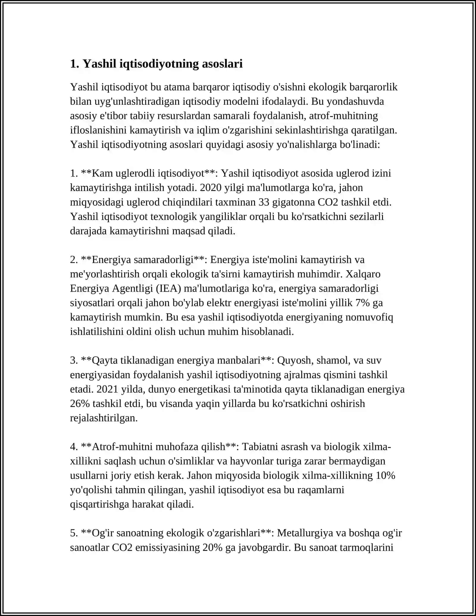 YASHIL IQTISODIYOTDA VODOROD ENERGETIKASINING RO'LI 3