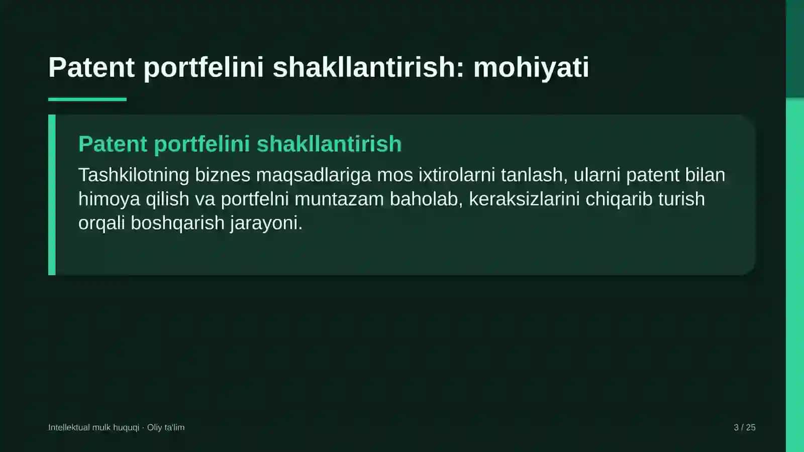 texnika oliy ta'lim muassasalarida patent portfelini shakllantirish 7689 3