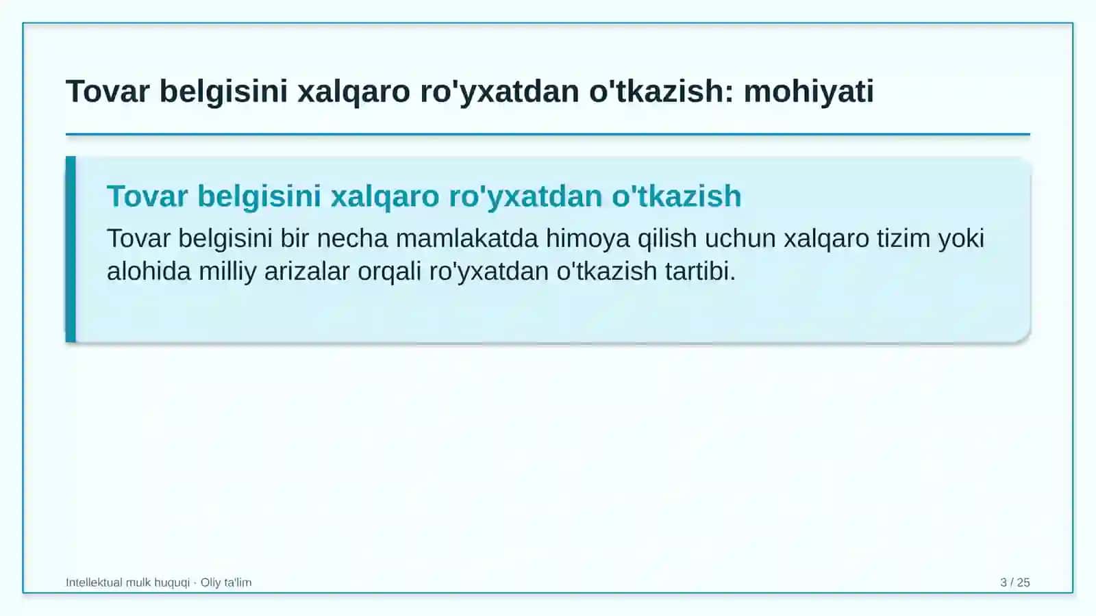 tijorat banklarida tovar belgisini xalqaro ro'yxatdan o'tkazish 6889 3