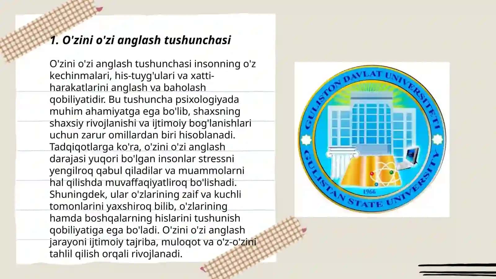 Oʻzini oʻzi anglash psixodiagnostikasi 3