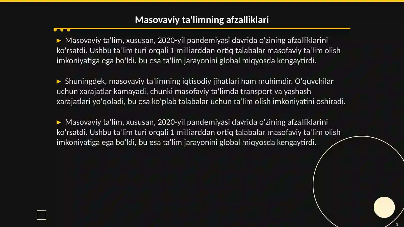 Masovaviy va aralash ta'limning imkoniyatlari va muammolari 3