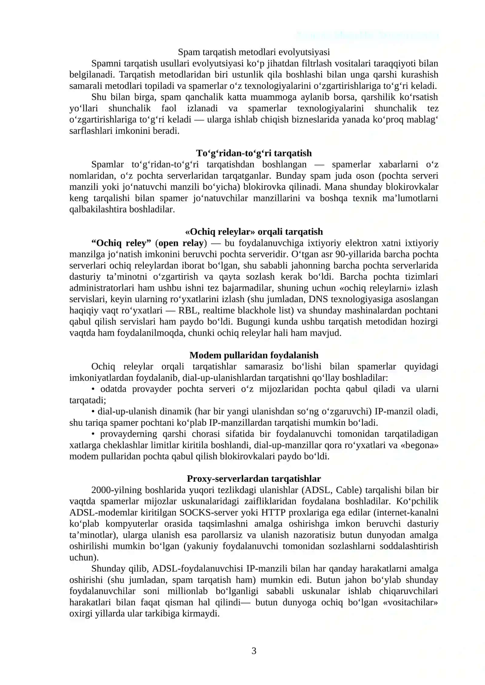 Spam va unga qarshi kurash 3
