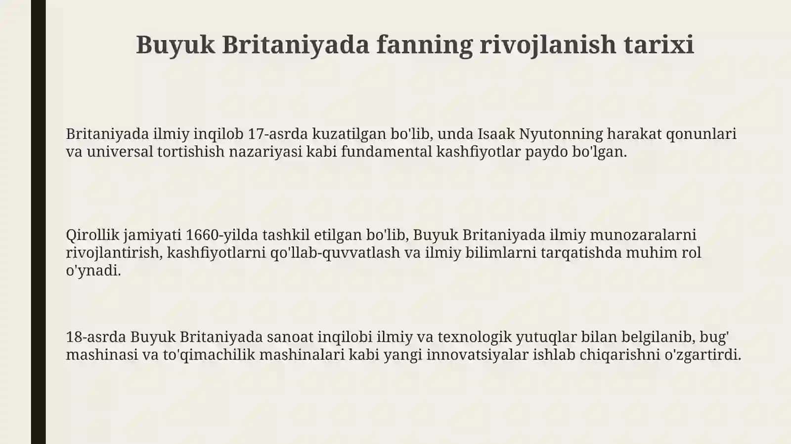 Buyuk Britaniyada ilm-fan taraqqiyoti 3