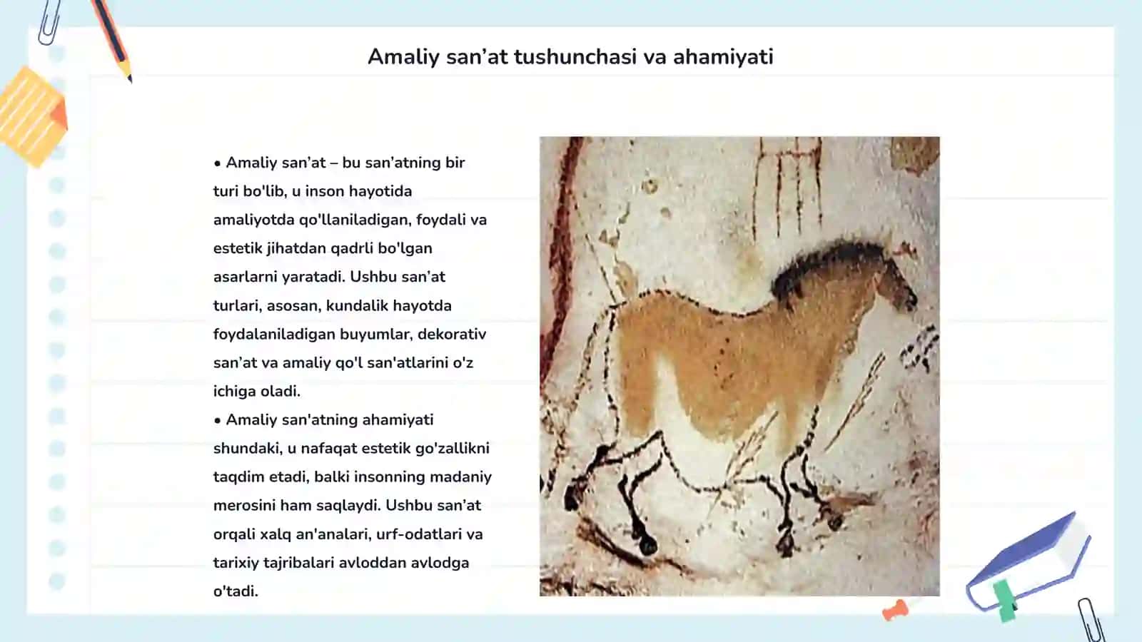 Amaliy san’at va uning turlari. Naqqoshlik san’ati haqida ma’lumot to’plash (Slayd ko’rinishida) 3