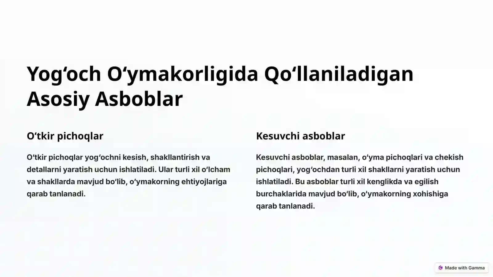 Yog‘och O‘ymakorligi Dunyosiga Sayohat 3