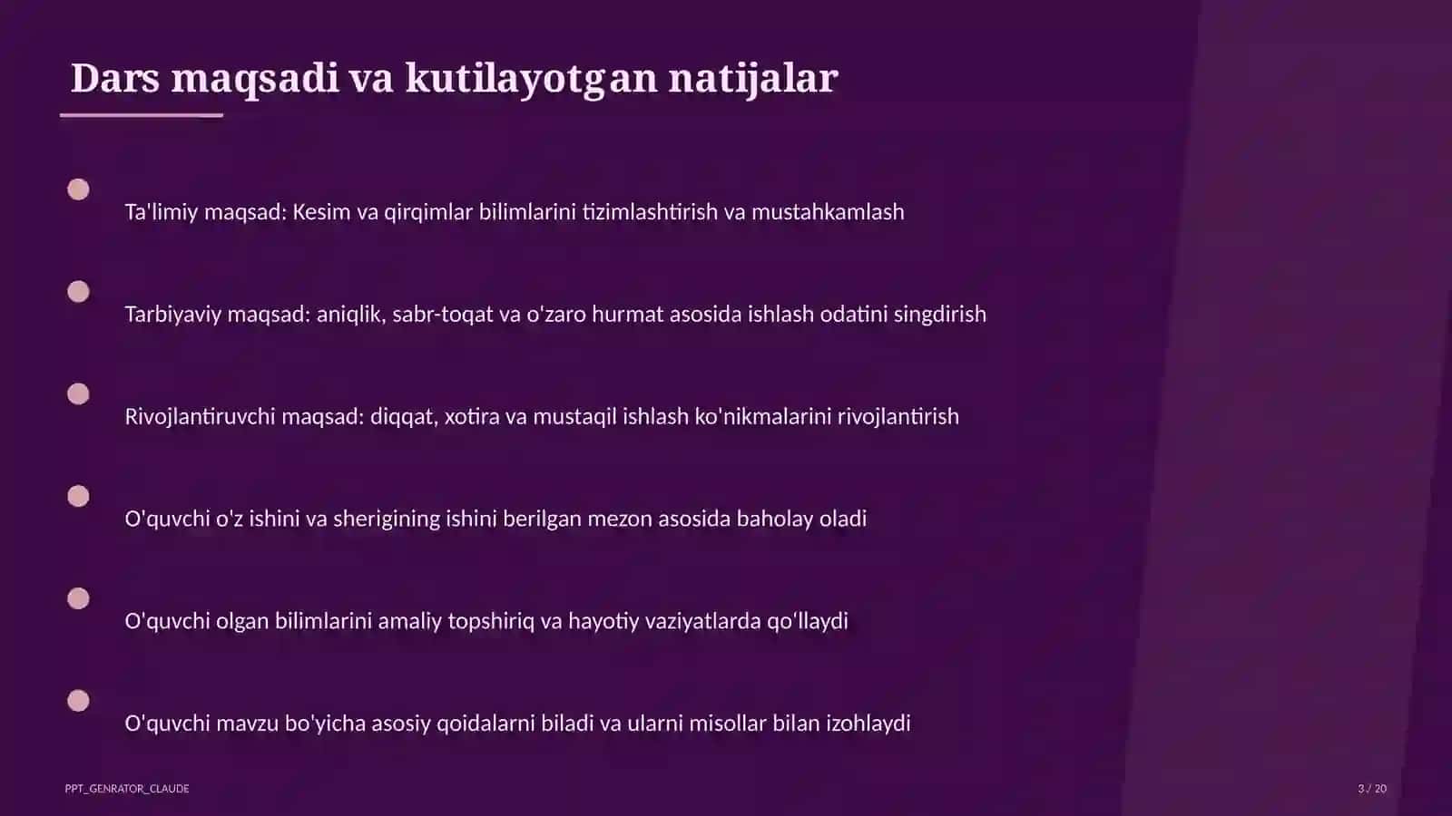 Kesim va qirqimlar (9-sinf) 3