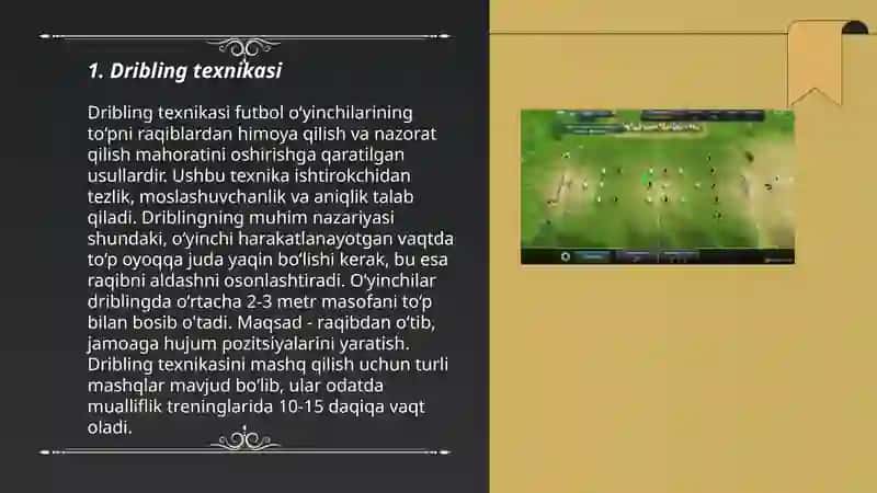 Dribling texnikasi 3