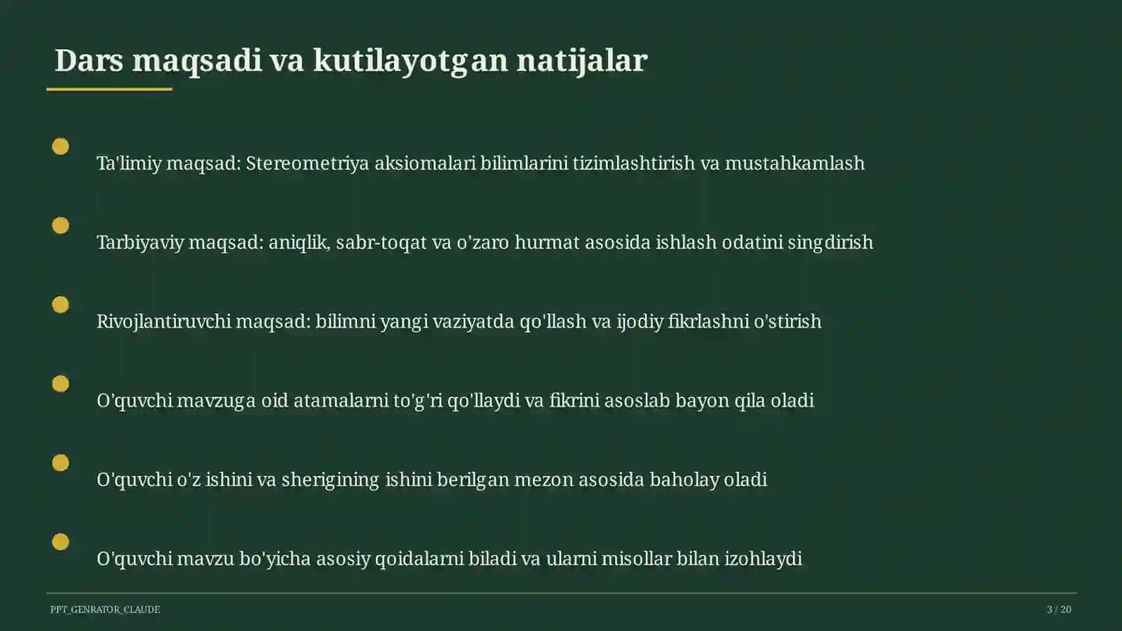 Stereometriya aksiomalari (10-sinf) 3