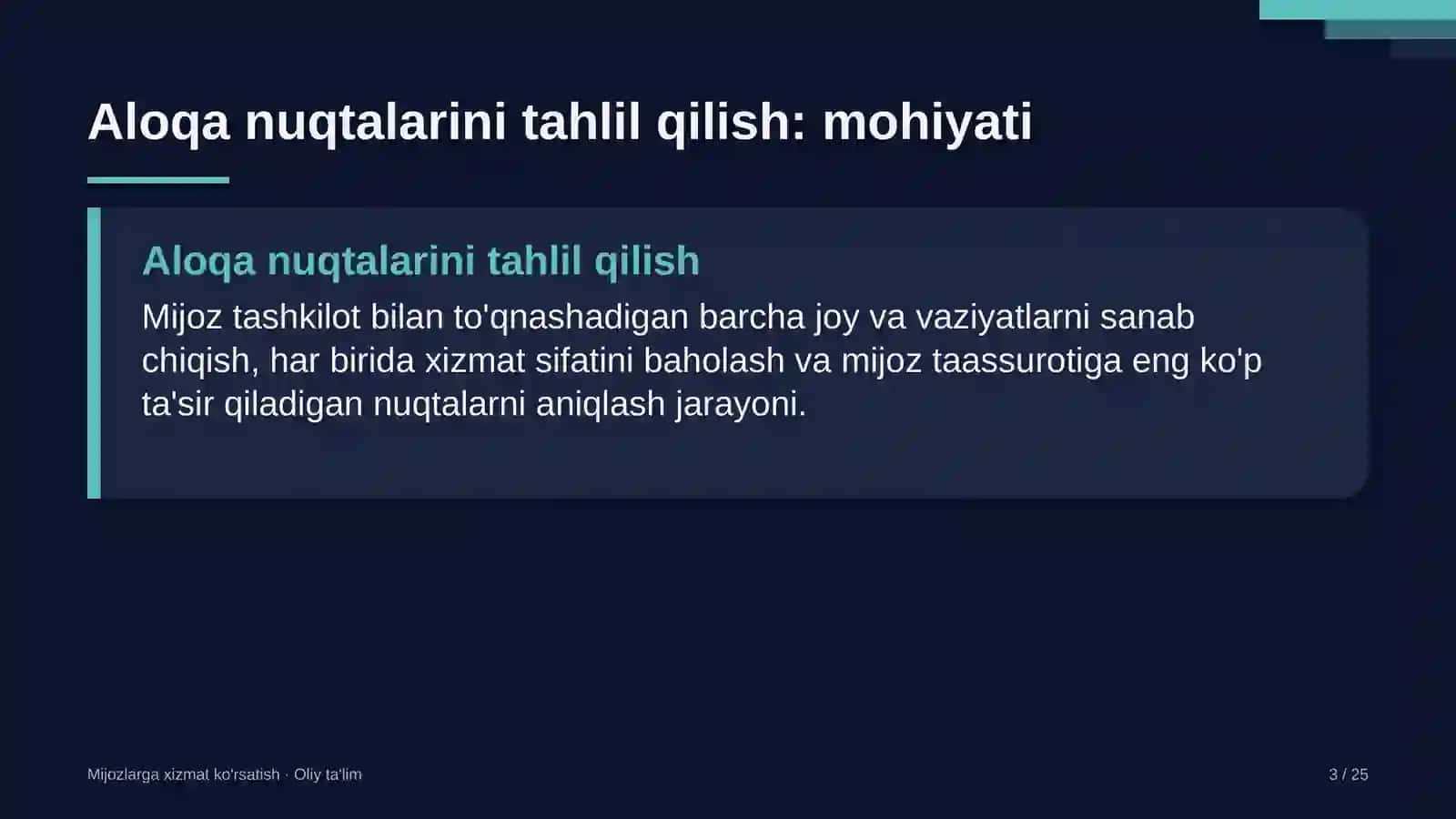 Yoqilg'i quyish shoxobchalarida aloqa nuqtalarini tahlil qilish 3