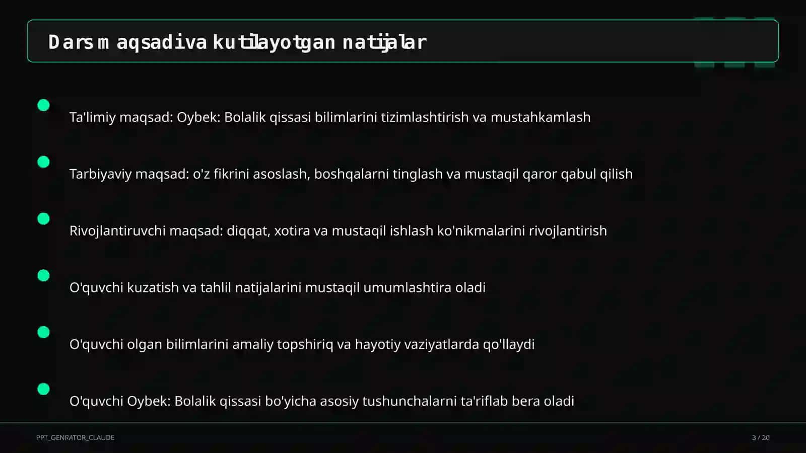Oybek: Bolalik qissasi (6-sinf) 3